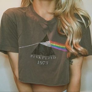 Cropped Pink Floyd tee